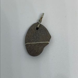 Natural wishing stone pendant